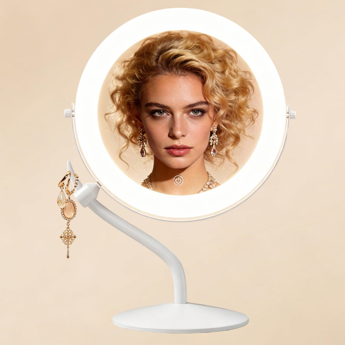 9" 1X/10X Magnifying Vanity Mirror with Light, Rechargeable Makeup Mirror