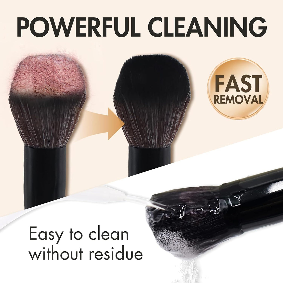 Makeup Brush Cleaner Mat + Solid Brush & Sponge Soap, Brush Cleaner Bowl & Makeup Brush Cleanser, 3 in 1 Makeup Organizer, Vegan, Deep Cleaning, No Residue(2-piece set, 100g/3.53oz + Khkai)