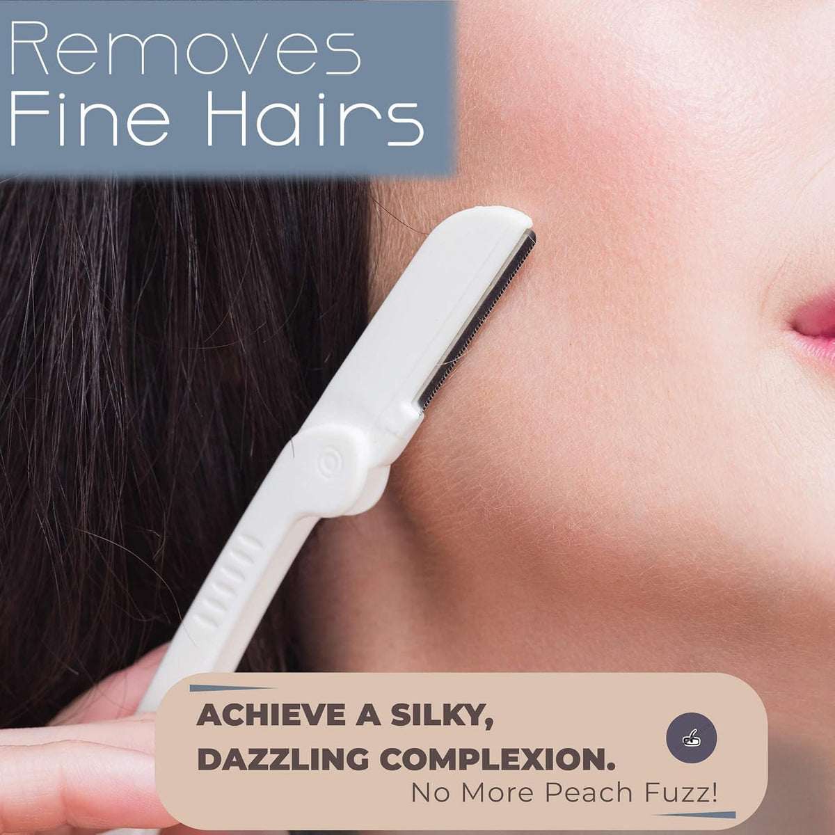 Dermaplane Razor for Women - Face Razor for Peach Fuzz & Eyebrows, 9 Count
