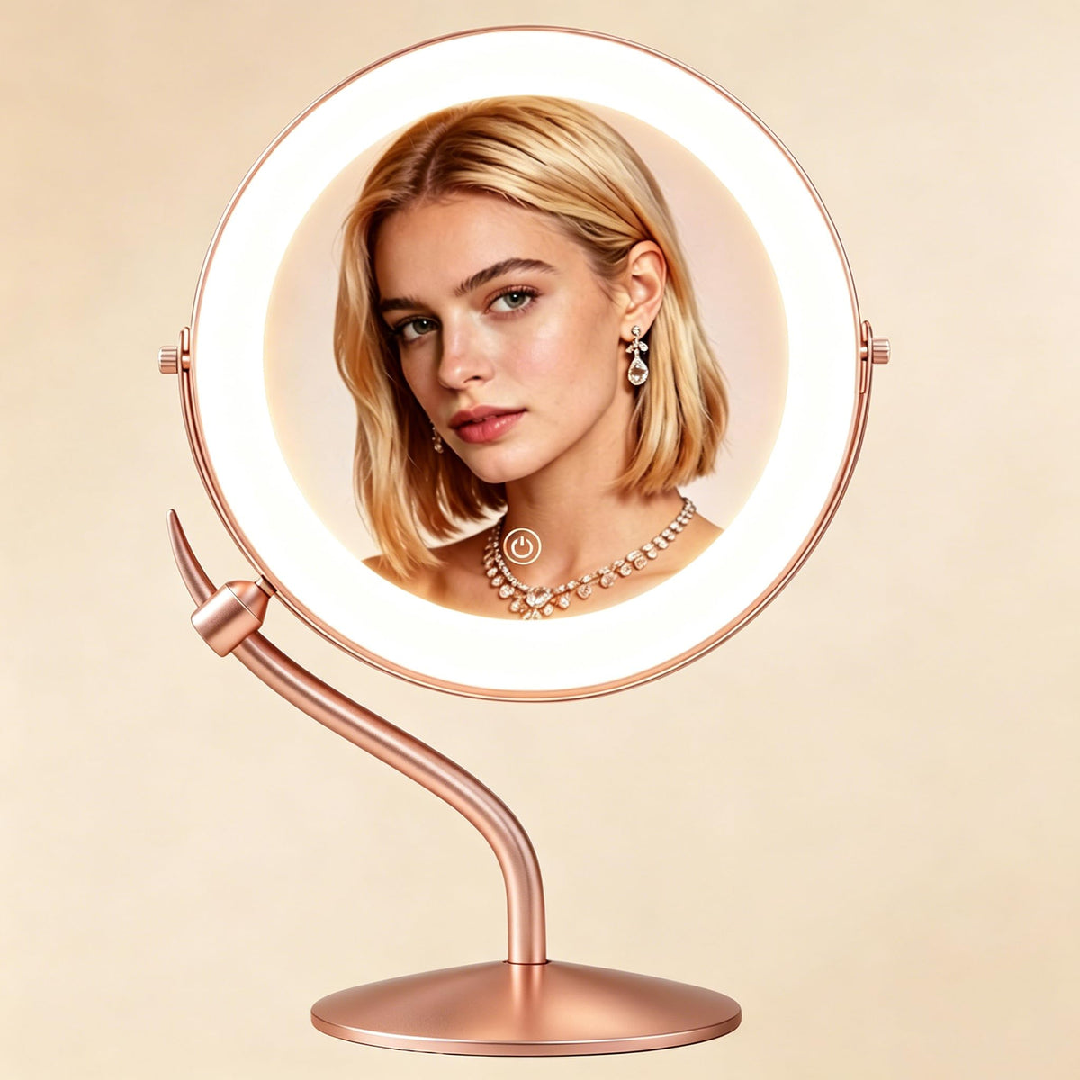 9" 1X/10X Magnifying Vanity Mirror with Light, Rechargeable Makeup Mirror