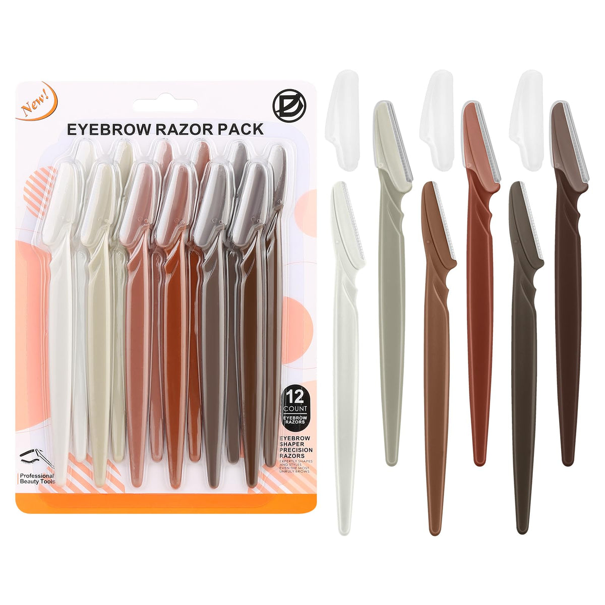 D 6 Pcs Face Razors for Women, Eyebrow Razors and Dermaplane Tool