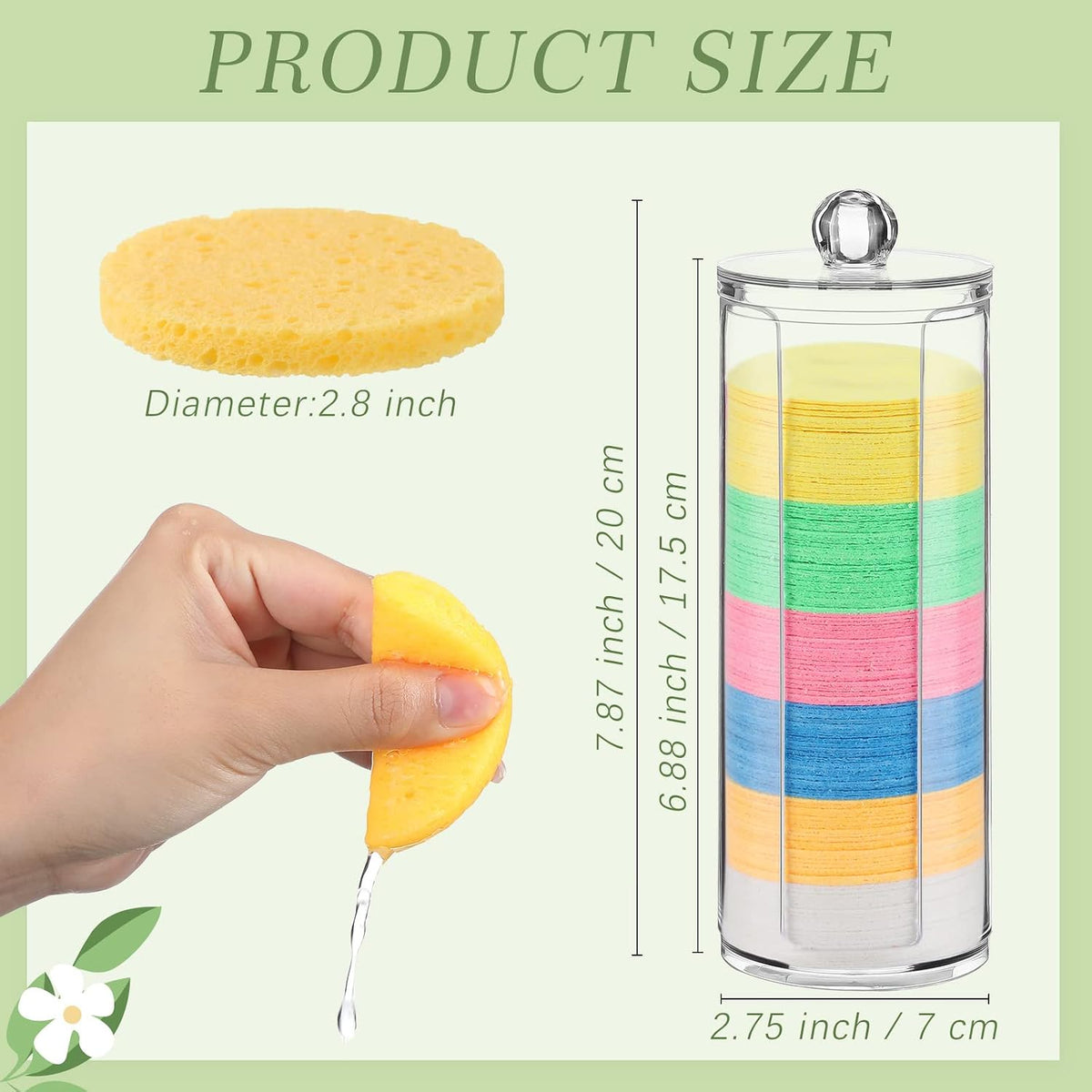 120pcs Compressed Facial Sponges Disposable Washing Face, Multicolor