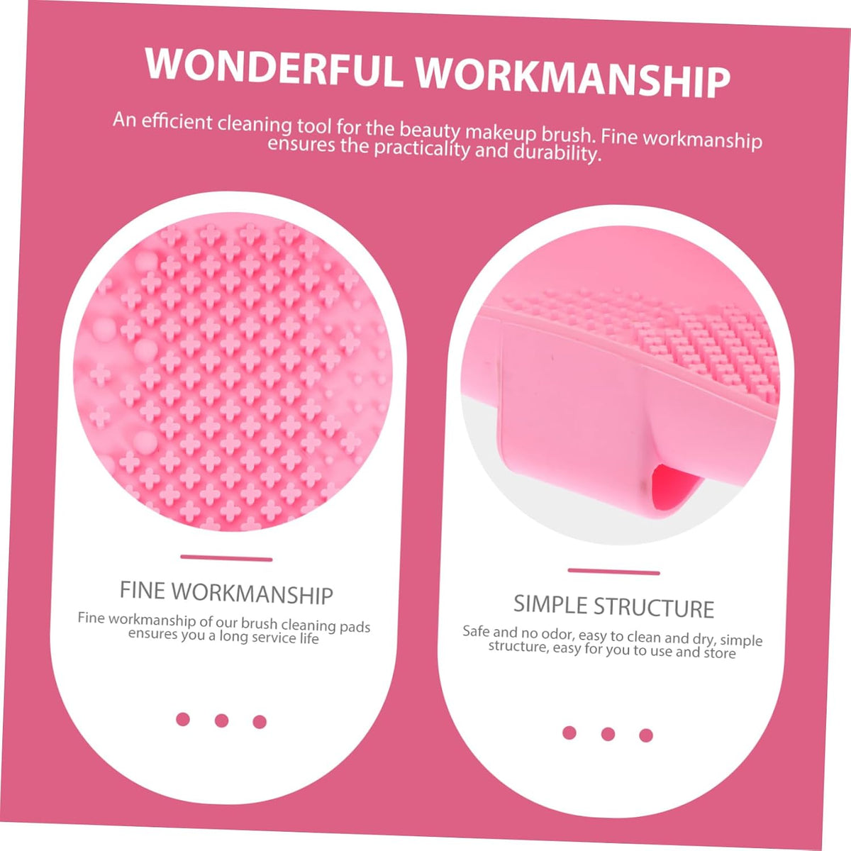 Makeup Brush Scrubber Silicone Cleaning Mat for Cosmetic Brushes