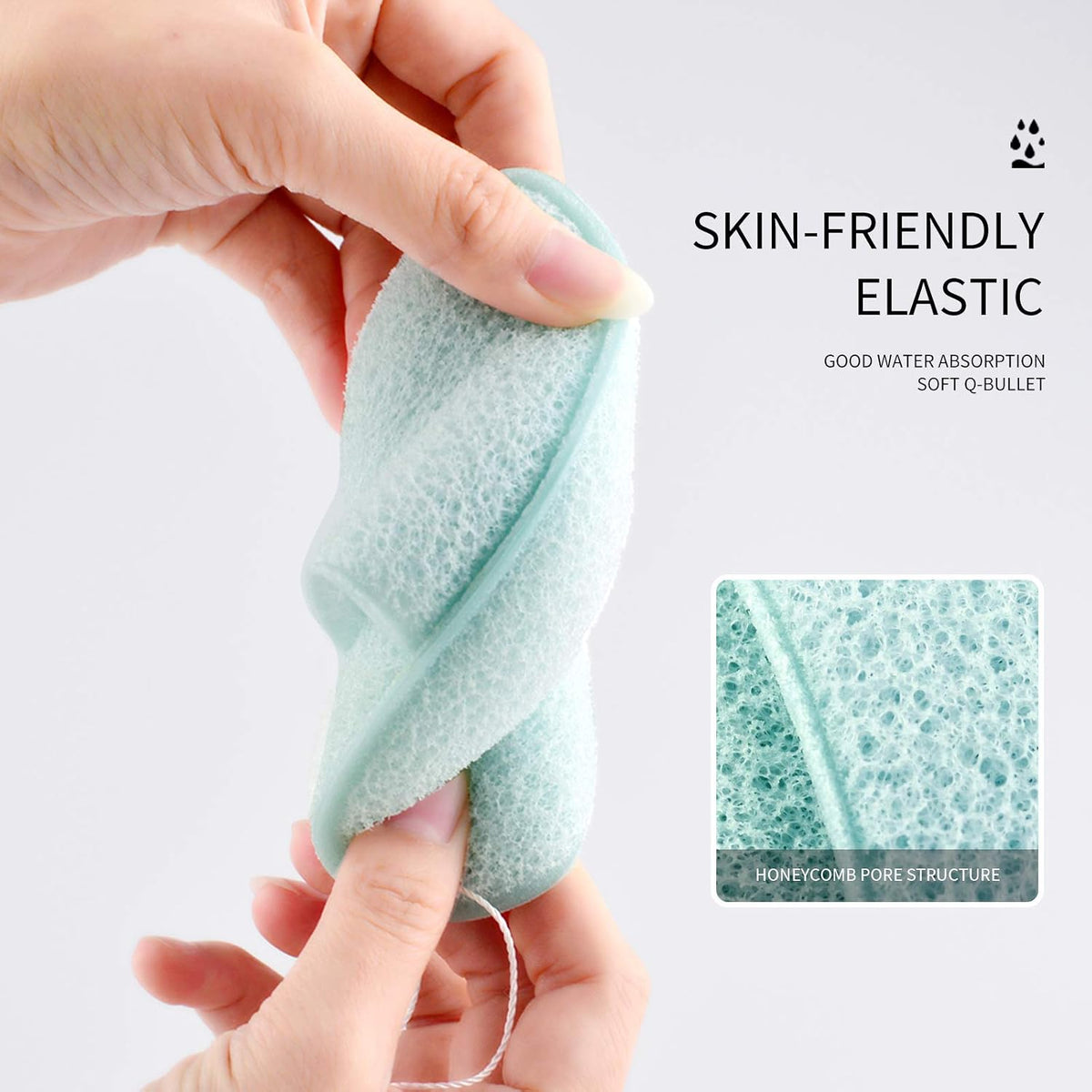 DAGEDA 2Pcs Konjac Facial Sponge,Deep Pore Cleansing,Exfoliating Blackheads