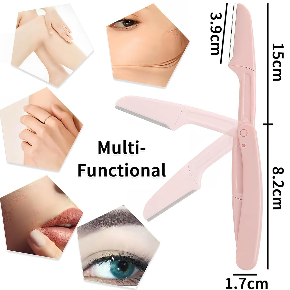 Dermaplaning Razors Tool for Women Face,3 PCS Eyebrow Razor