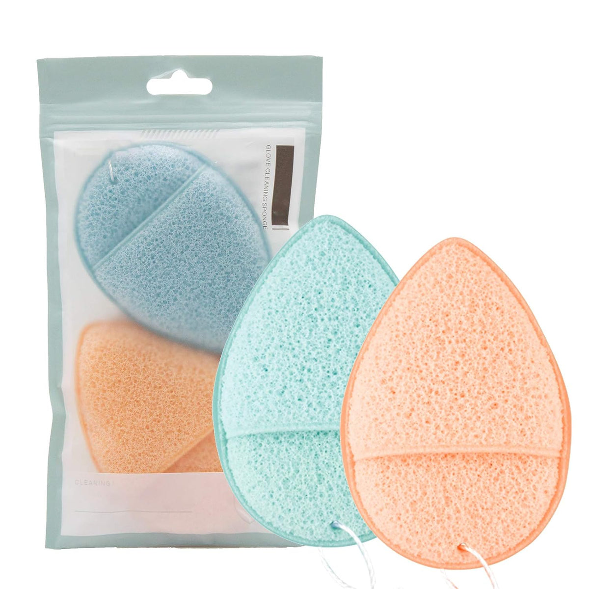 DAGEDA 2Pcs Konjac Facial Sponge,Deep Pore Cleansing,Exfoliating Blackheads