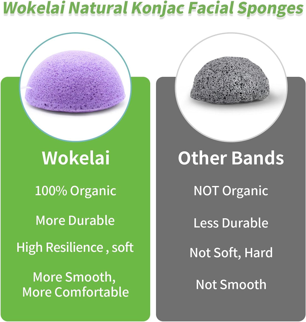 Konjac Facial Sponges for Cleansing Exfoliating - Konjac Face Sponge for Washing Face Body, Natural Cleaning Puff Buff Scrubber for Shower Bath SPA for Babys Men Women