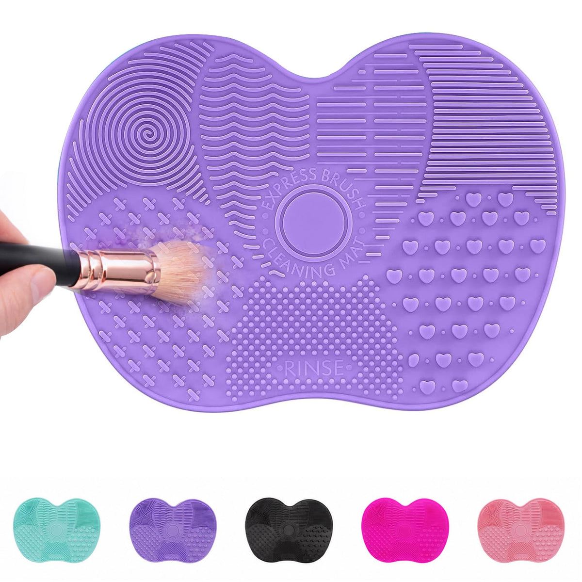 Makeup Brush Cleaner Mat Silicone Brush Cleaning Pad For Sponge Puff Cosmetic Brush Scrubber Travel Beauty Tool