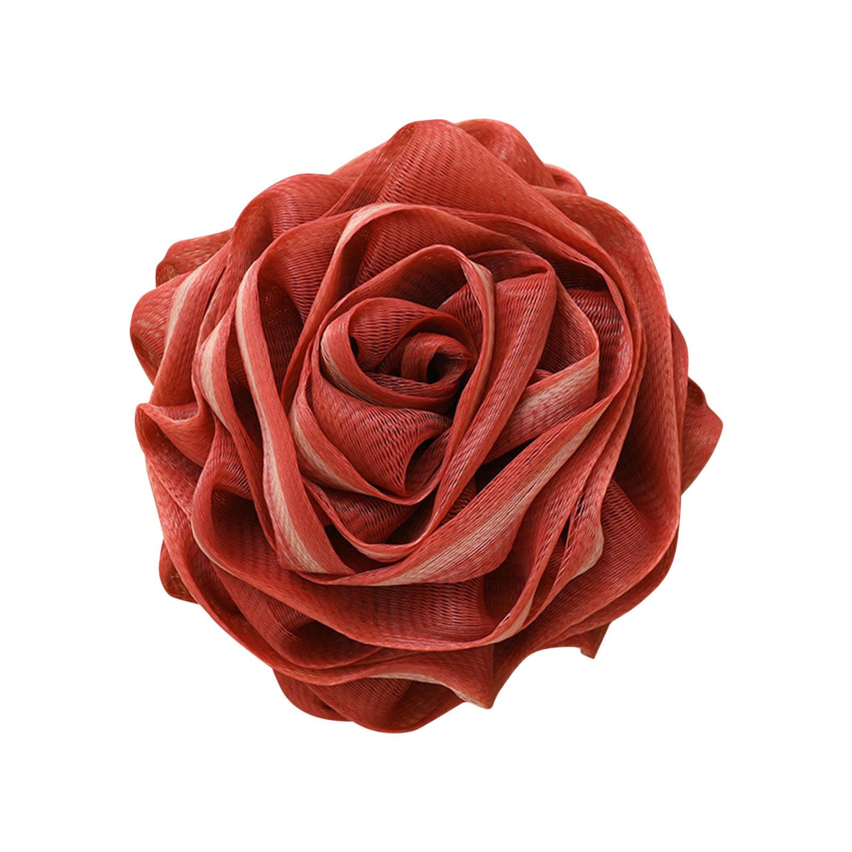 Body Wash Sponge Rose Shaped Shower Loofah Sponge 4.72inch 50g Body Shower Puff Fine Mesh Pouf Bath Scrunchies Exfoliating Cleaning Body Scrubber Balls for Women and Men (A-Pink)