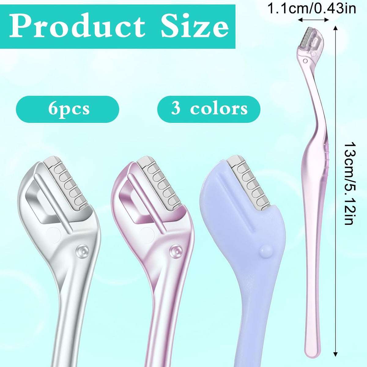 Ouligay 8 PCS Eyebrow Razor for Women Mini Eye Brow Trimmers Small Facial Razor Face Shaver Lip Hair Remover with Precision Cover Eyebrow Shaver for Women Makeup Face Care Tools