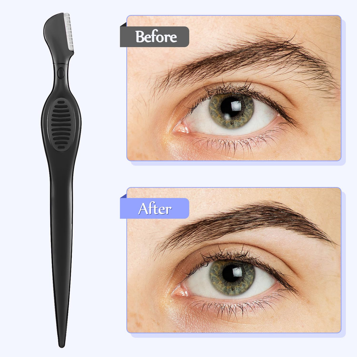 Mudder 21 Pcs Eyebrow Razor Face Trimmer Cover,Black