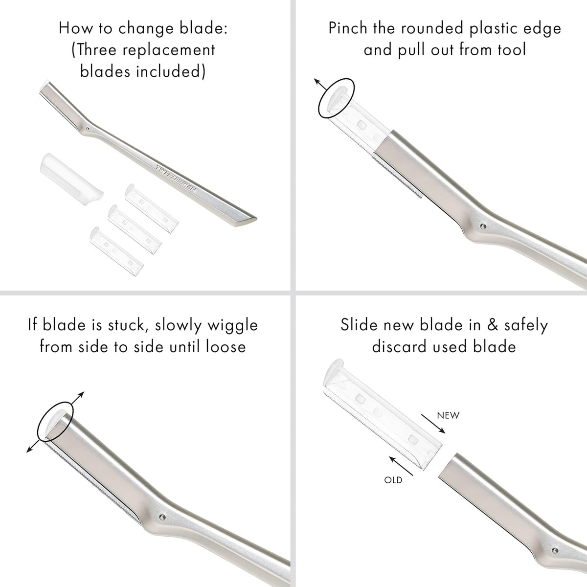 Tweezerman Facial Razor Stainless Steel