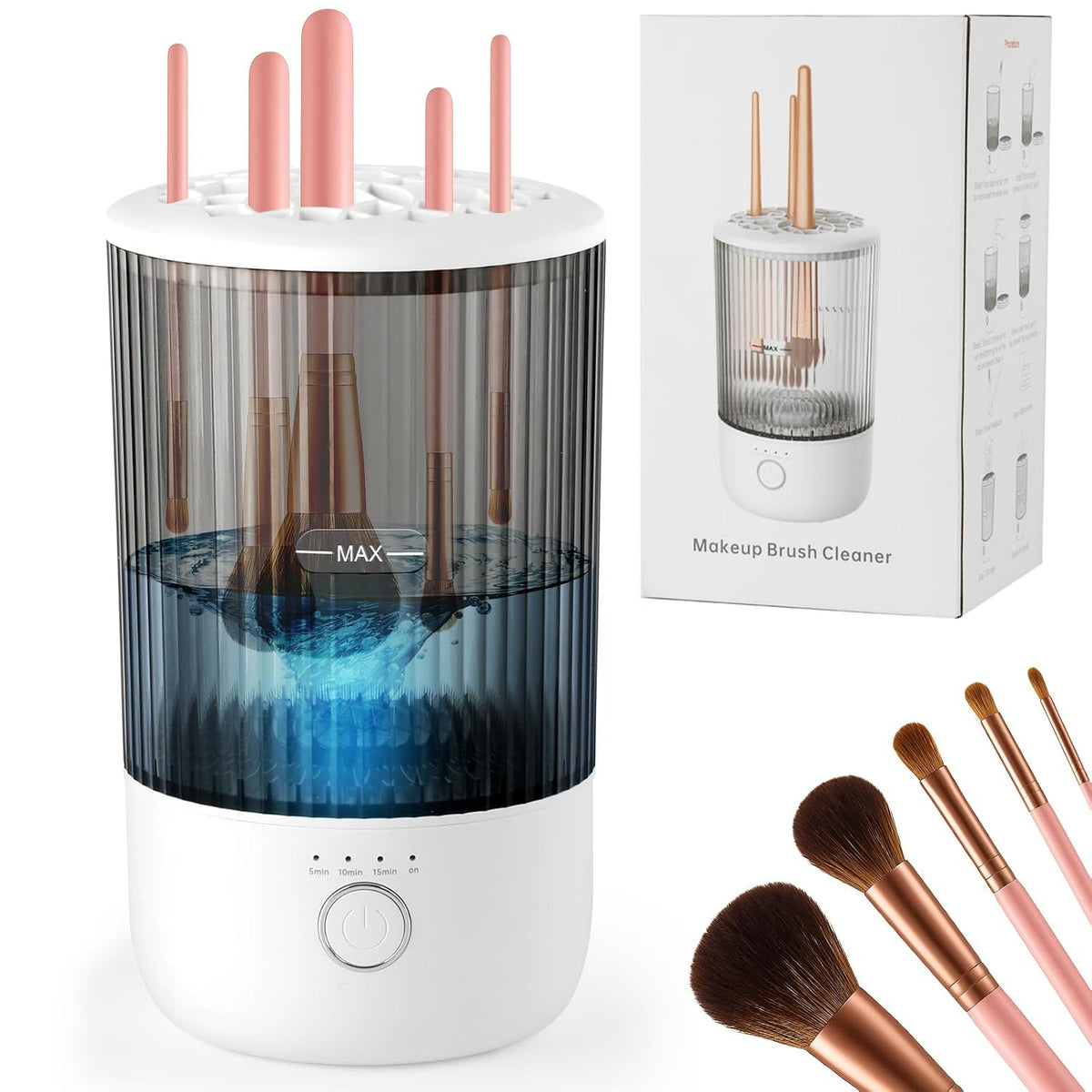 Electric Makeup Brush Cleaner Machine, Fits Most Brushes, Sponges and Puffs