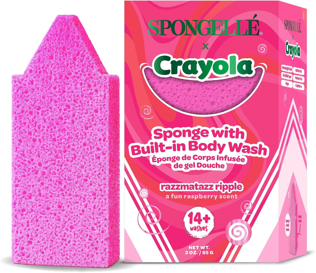 Spongelle Razzmatazz Ripple Body Buffer | Crayola