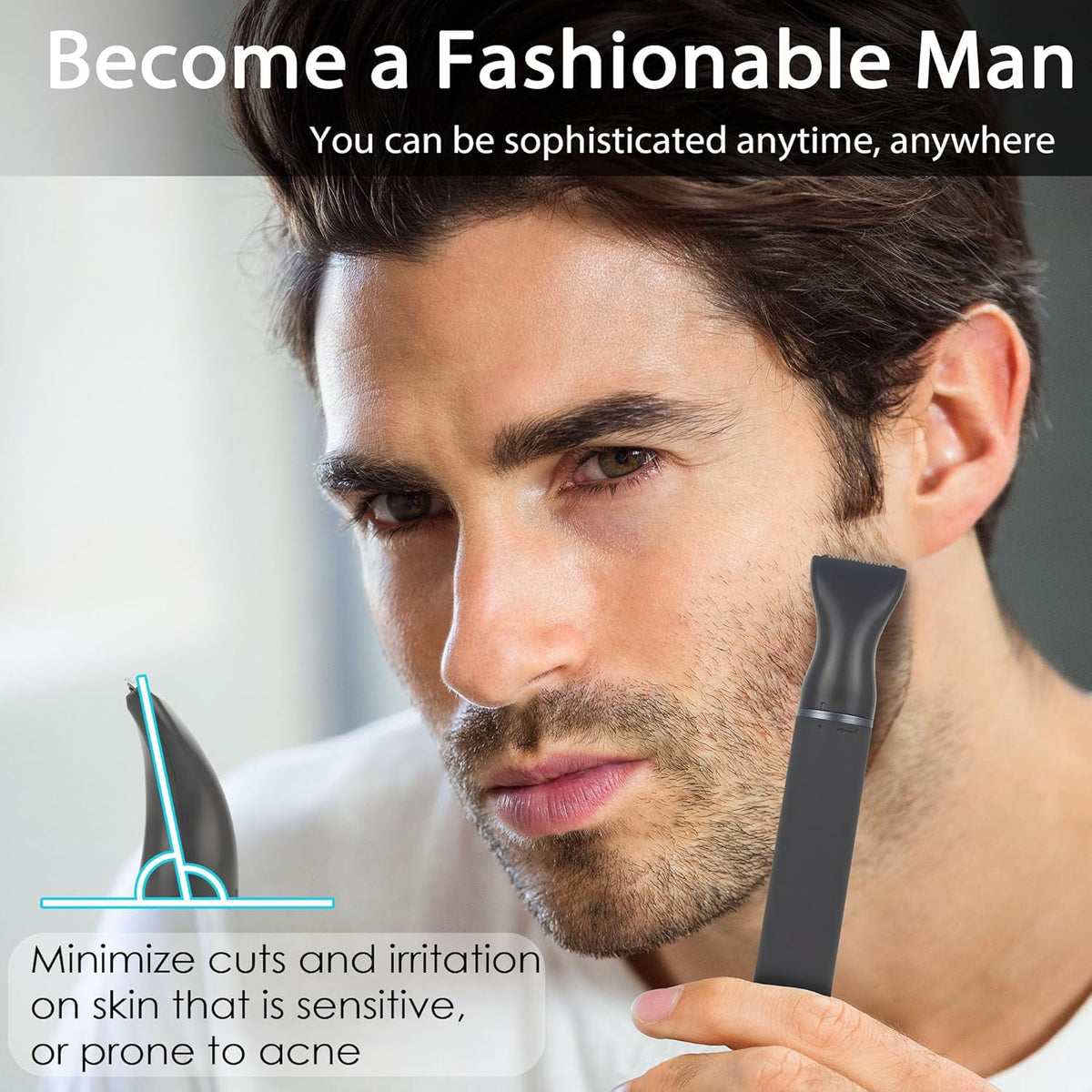 Nose Hair Trimmer for Men, Painless 3 in 1 Grooming Kit for Nose, Ear, Eyebrow & Body Hair, Rechargeable No Pull No Snag Trimming with 3 Waterproof Replacement Heads, Easy Cleansing