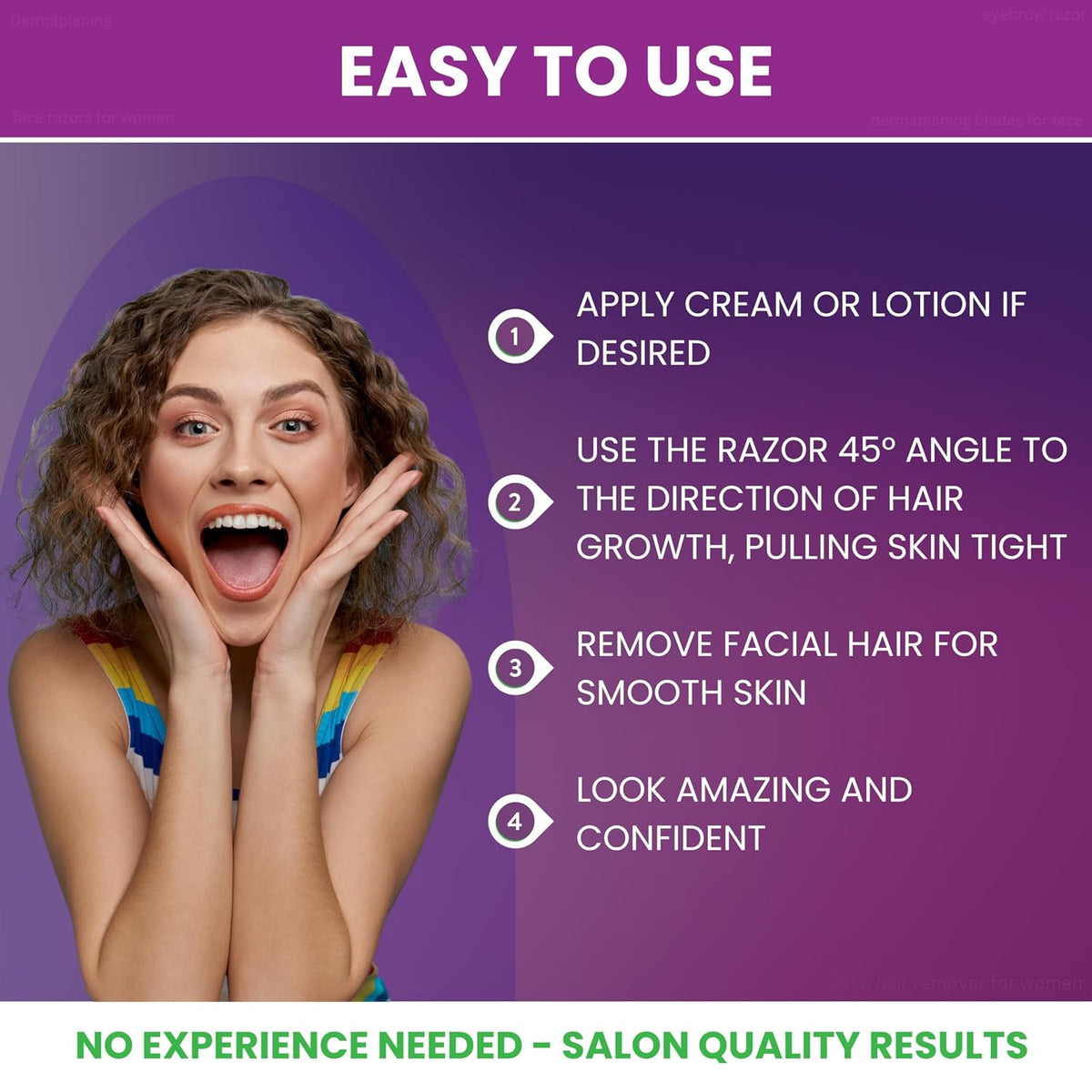 Eyebrow Razor - Dermaplane for Women - Dermaplaning Tool for Face