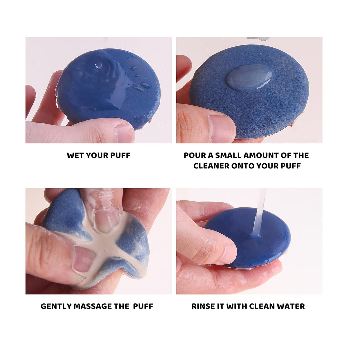 Clean-n-Fresh Makeup Brush Cleaner Set 2 Pack with Cleaning Mat 6.8 Fl Oz