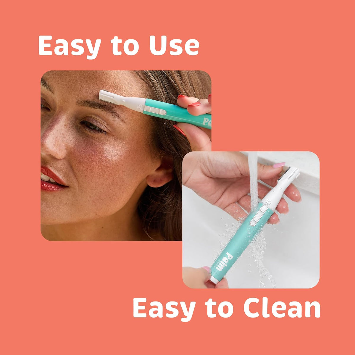 palmperfect Face Razor for Women, Twin-Blade Hair Trimmer, Battery Included
