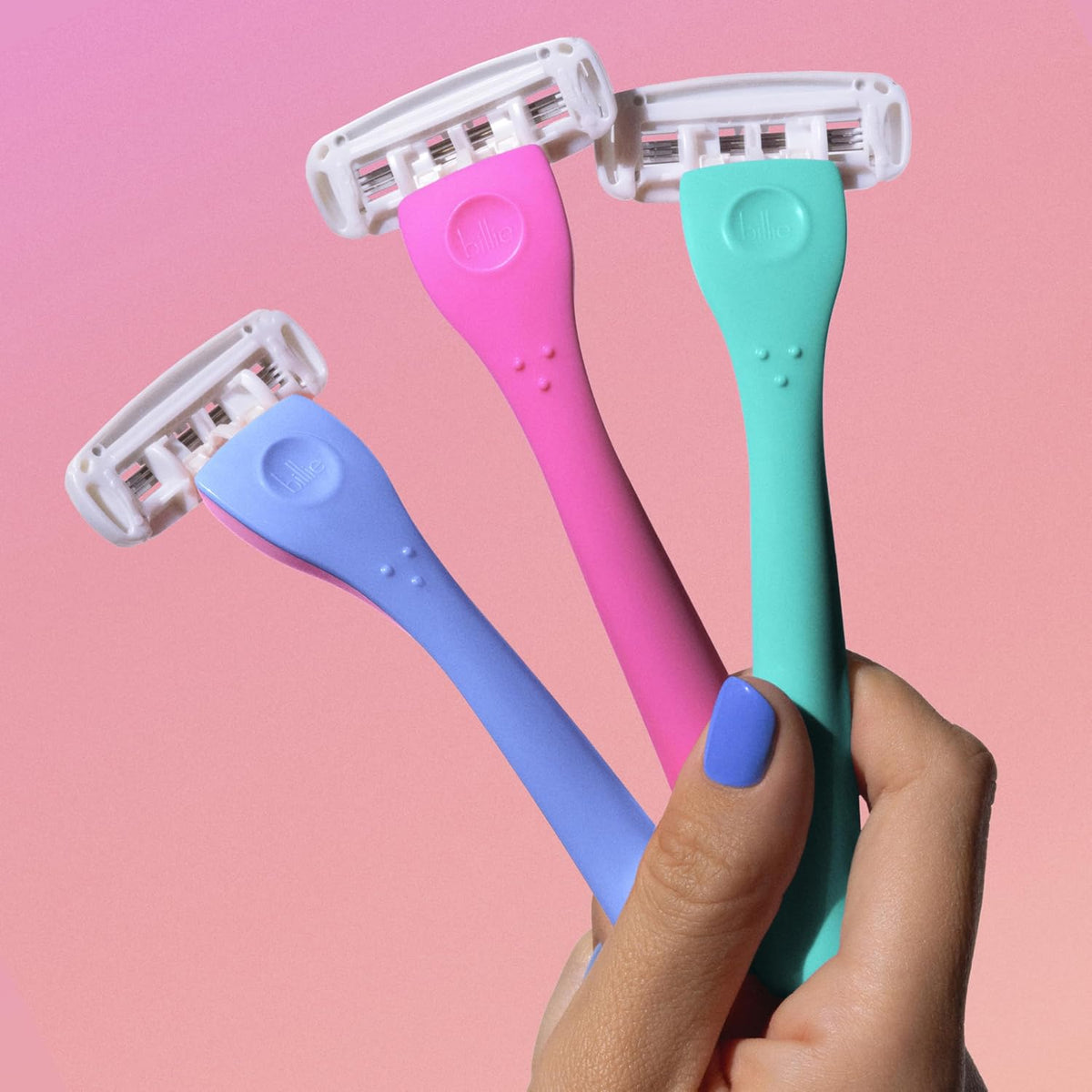 Billie 3 Blade Disposable Razors for Women, The Malibu Set, 3 ct