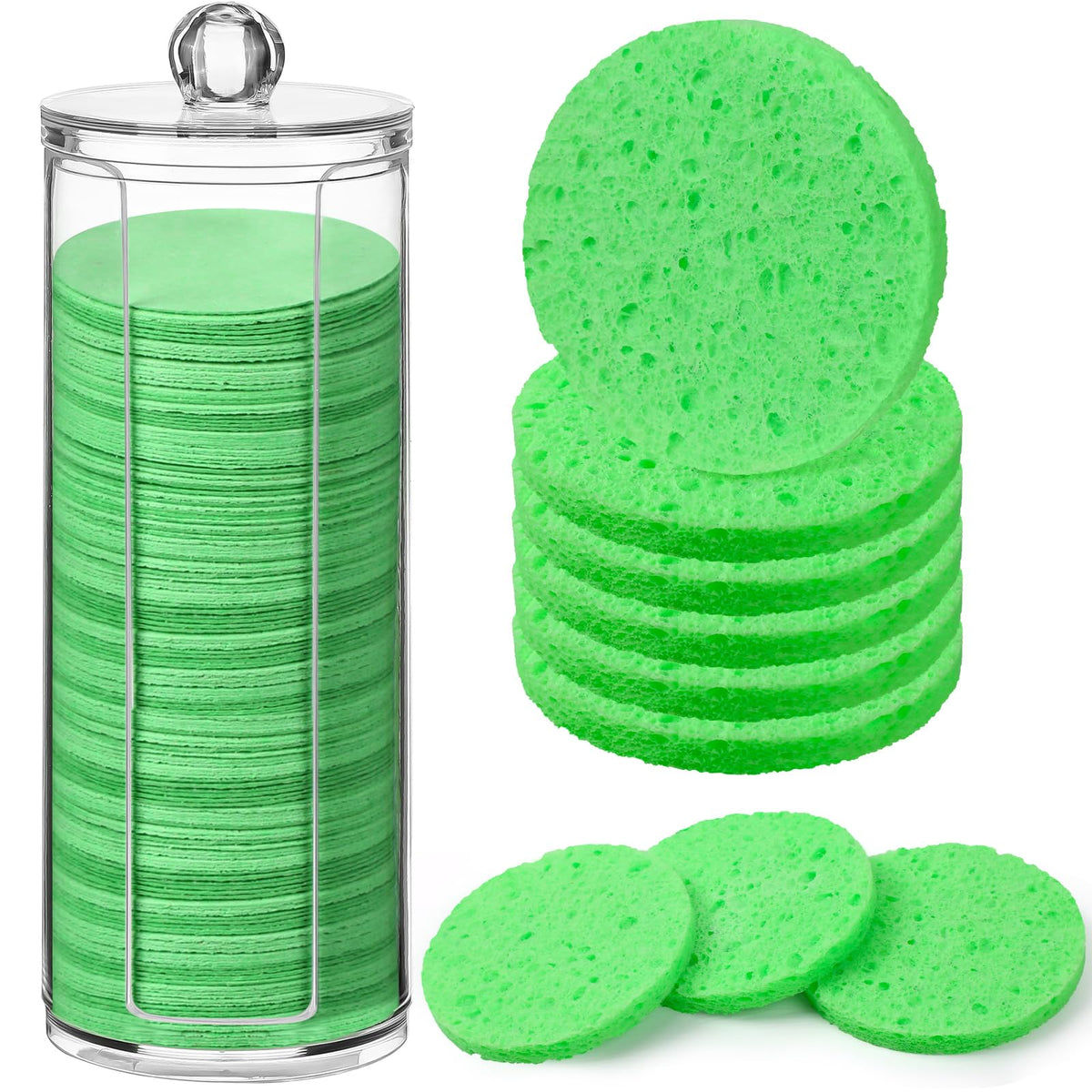 120pcs Compressed Facial Sponges Disposable Washing Face, Multicolor