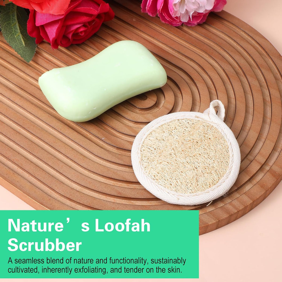 TIESOME 6 Pack Loofah Facial Scrubbers, Face Scrubber Round Exfoliating