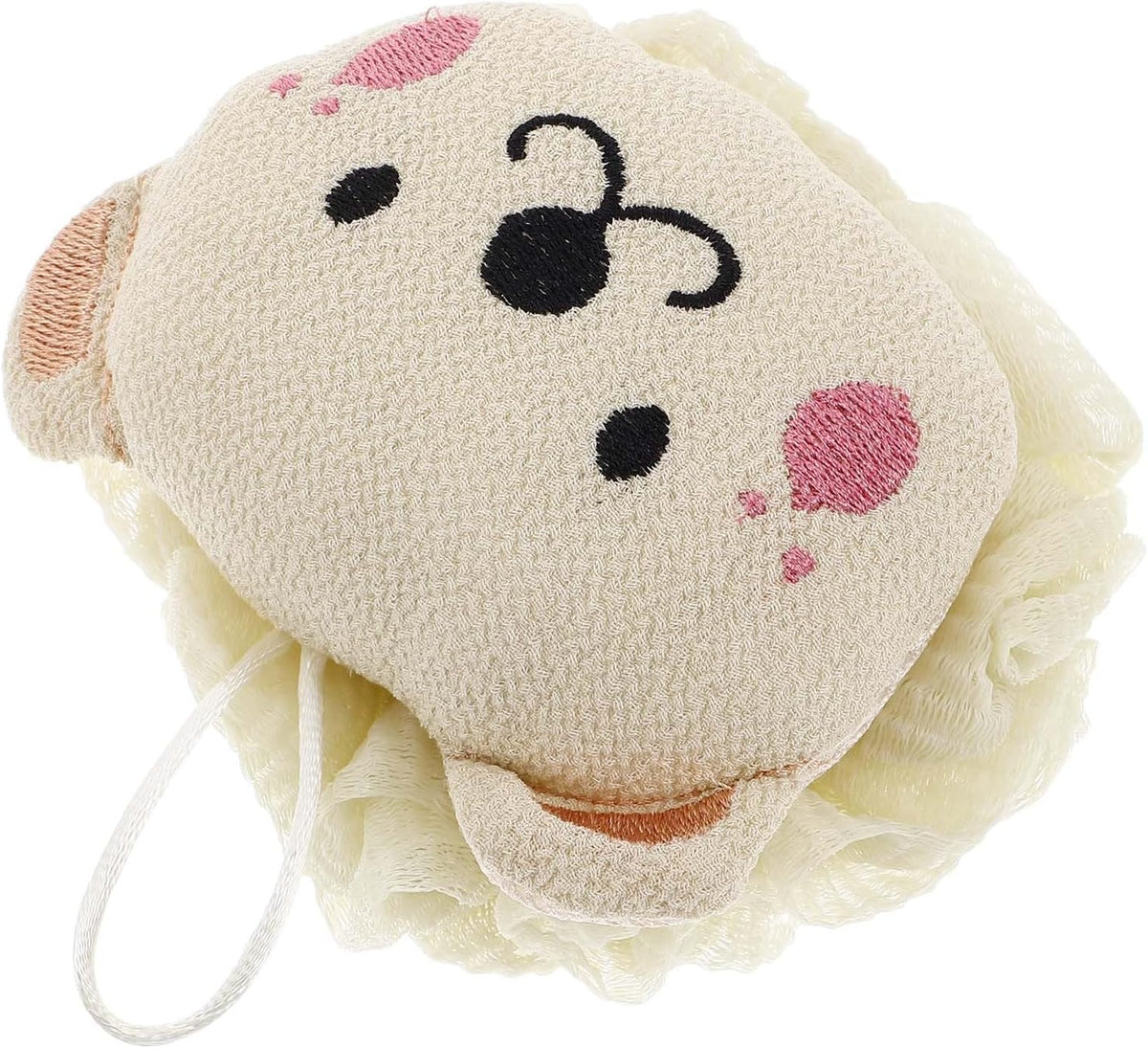 GALPADA Lion 2-in-1 Bath Puff and Body Scrubber, Cute Cartoon Shower Loofah in Light Green, Exfoliating Skin Cleanser and Bathing