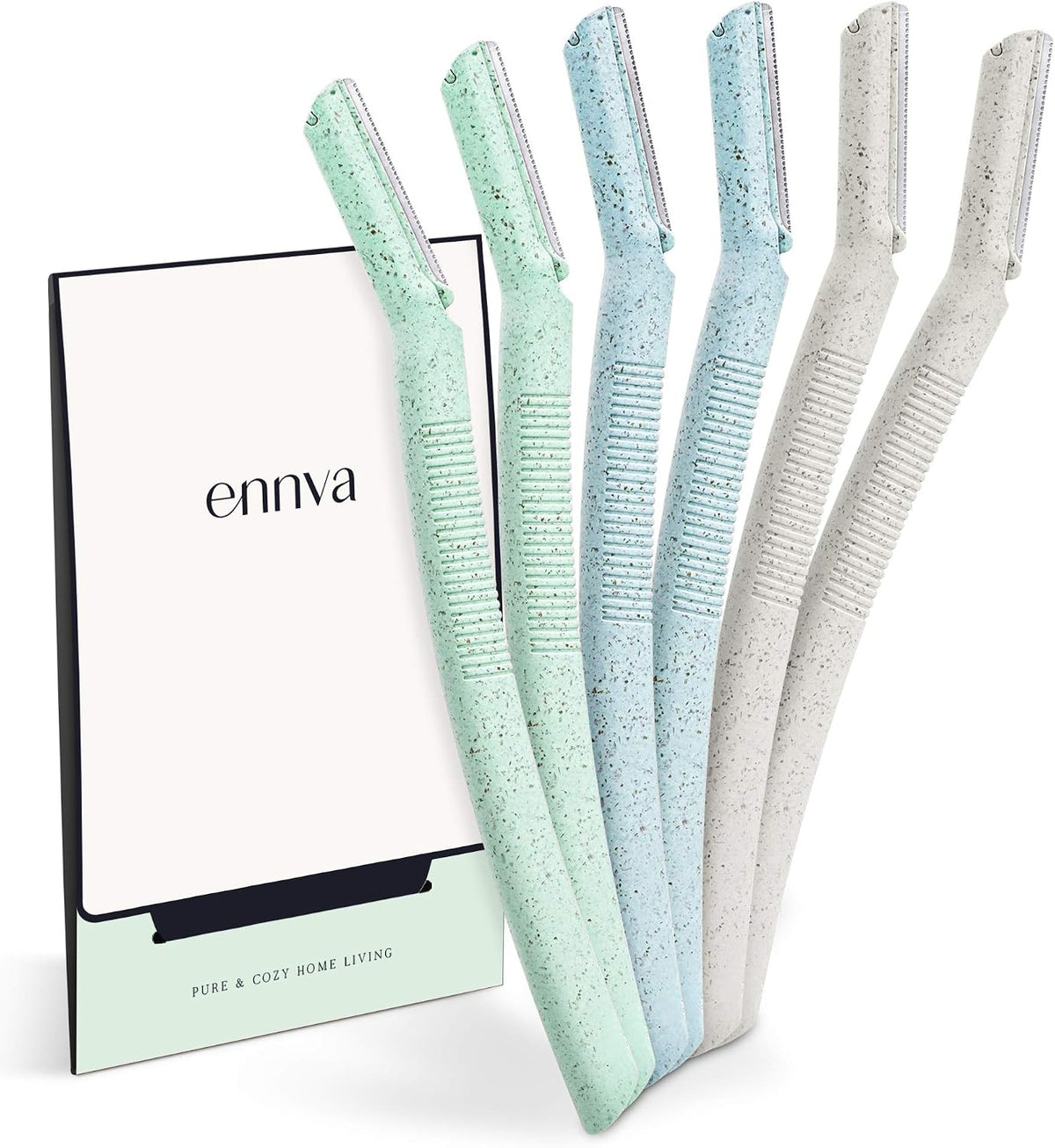 Ennva Disposable Dermaplane Eyebrow & Facial Razors, 6 Pack