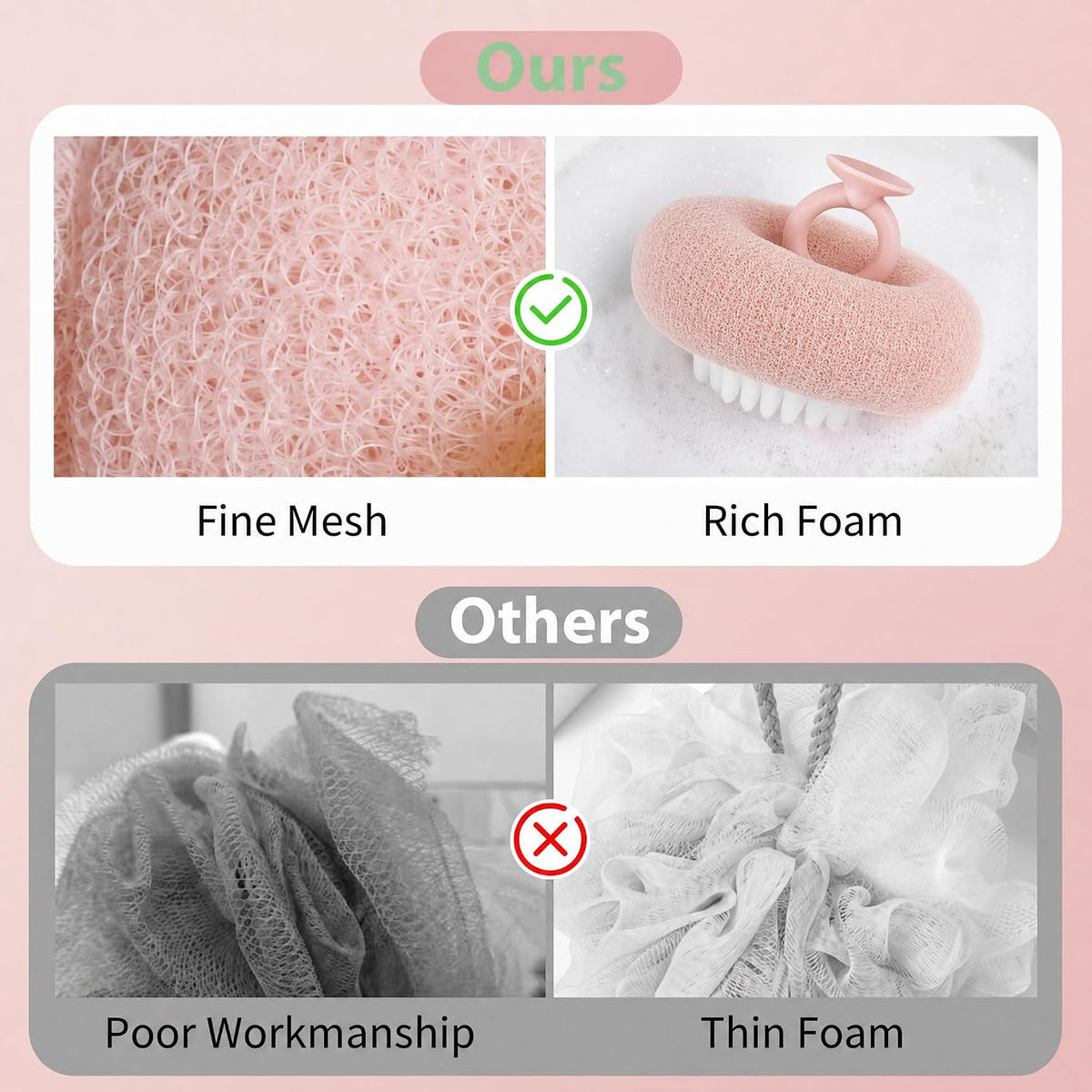 7 Pack Super Soft Sunflower Suction Cup Exfoliating Bath Sponge Ball