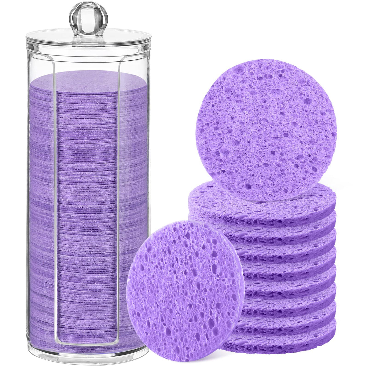 120pcs Compressed Facial Sponges Disposable Washing Face, Multicolor