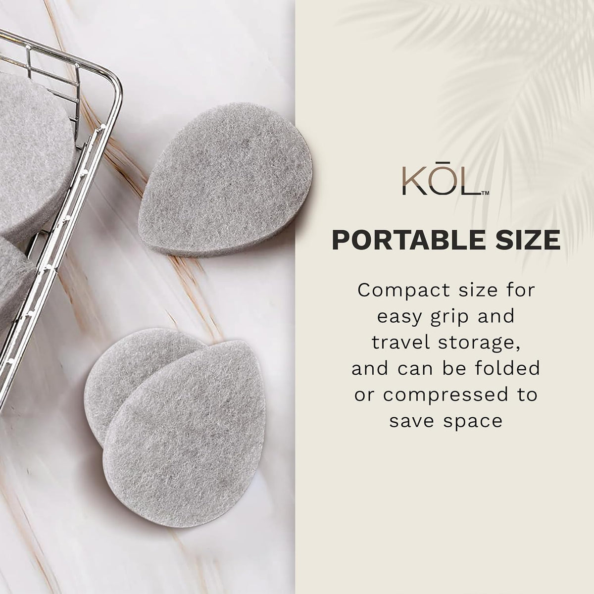 KOL Face Scrubber, Charcoal Infused Exfoliating Facial Cleansing Pads, Disposable Exfoliator Face Sponge for Daily Cleaning and Makeup Removal, 8 Count