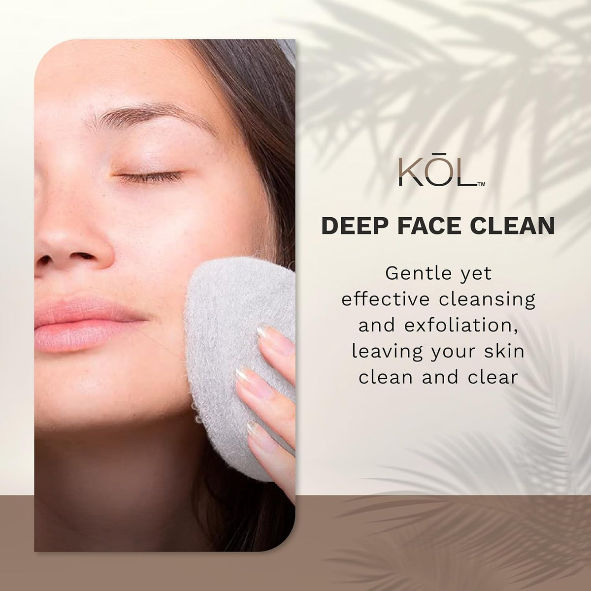 KOL Face Scrubber, Coconut Infused Exfoliating Facial Cleansing Pads, Disposable Exfoliator Face Sponge for Daily Cleaning and Makeup Removal, 6 Count