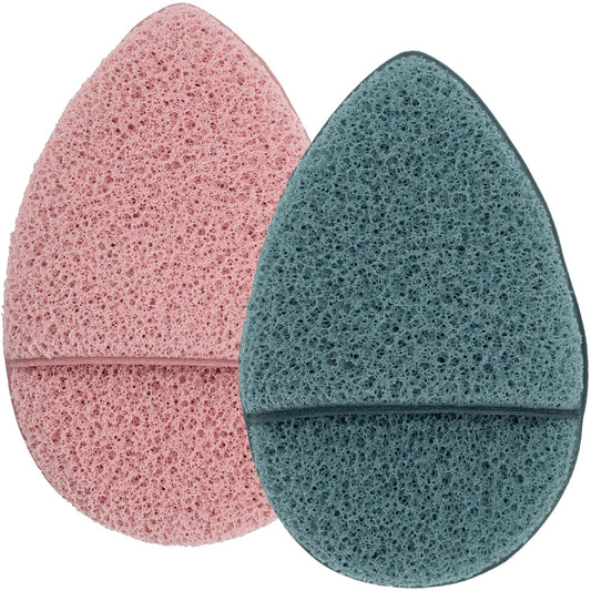 S&T INC. Face Scrubber, 2 Pack, 2.6" x 3.9", Blue and Pink