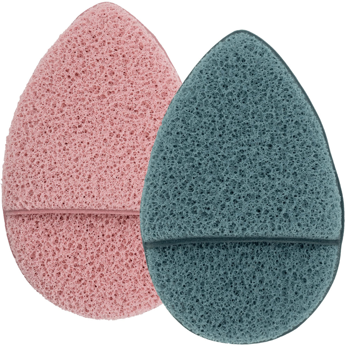 S&T INC. Face Scrubber, 2 Pack, 2.6" x 3.9", Blue and Pink
